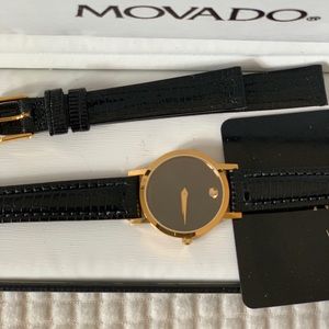 Never worn Black Women’s Movado watch